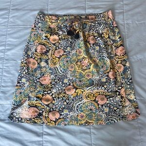 LOFT Flowery Pull-on Pencil Skirt